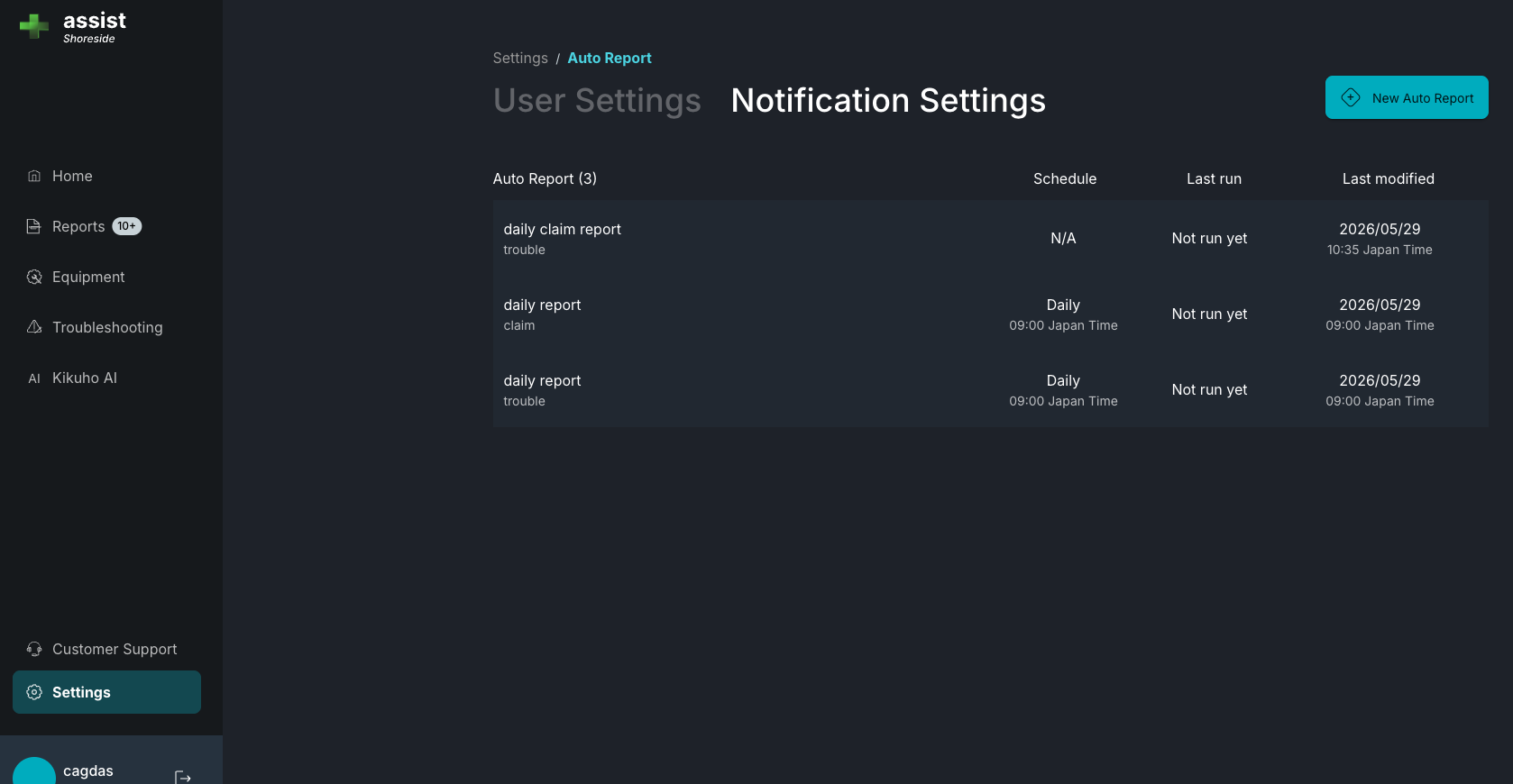 Settings