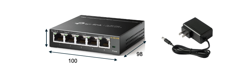 A black box with a couple of ports Description automatically generated with medium confidence