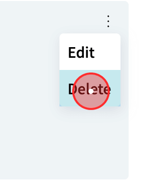 click on the delete option