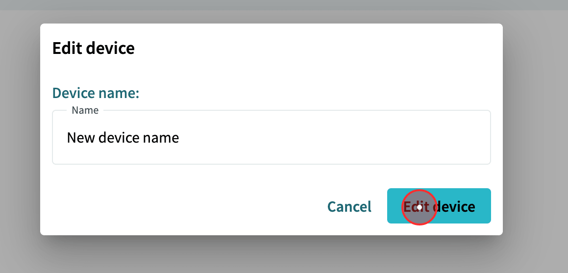 click on edit device button