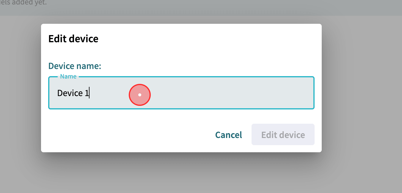 write the new device name