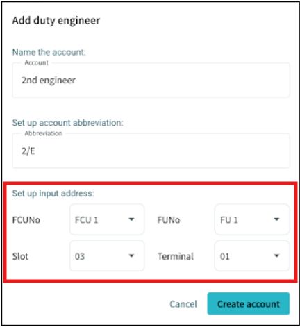 set input signal location