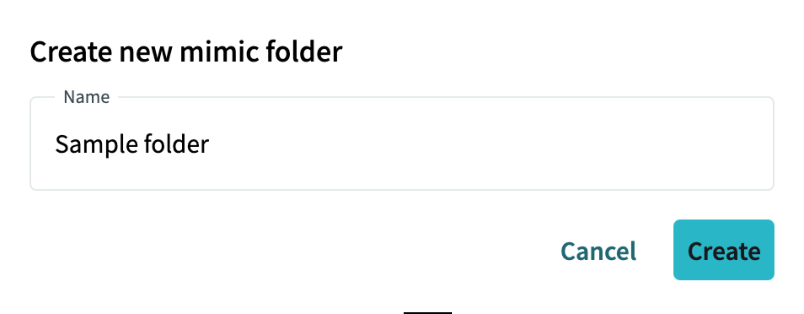 04 create new mimic folder window