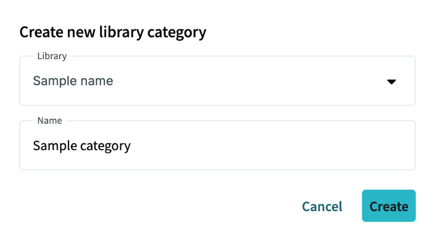 09 create new library category window