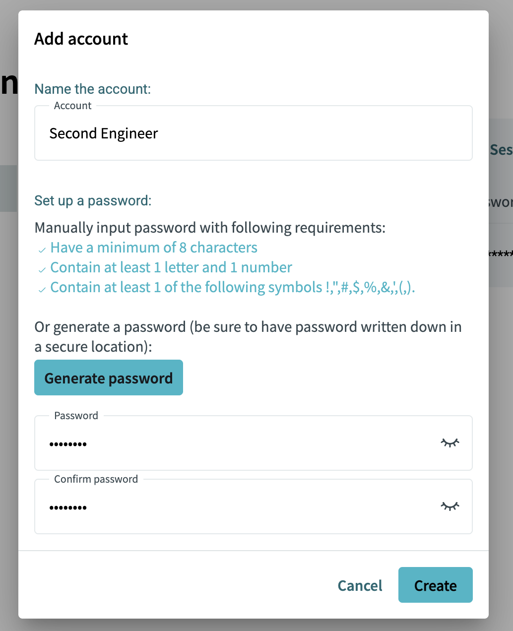 fill add account form