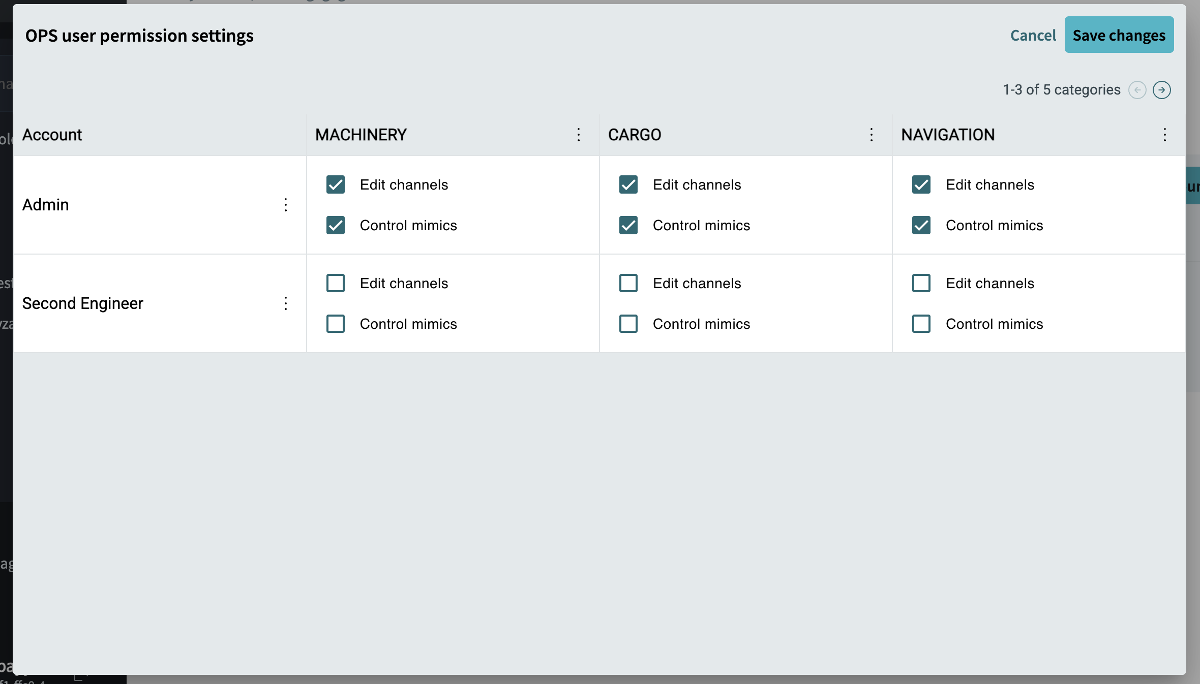 permission settings dialog
