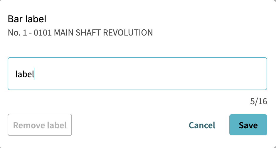 bar label dialog