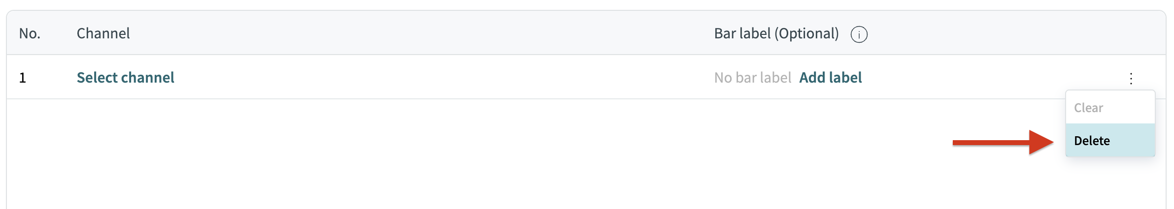 delete option