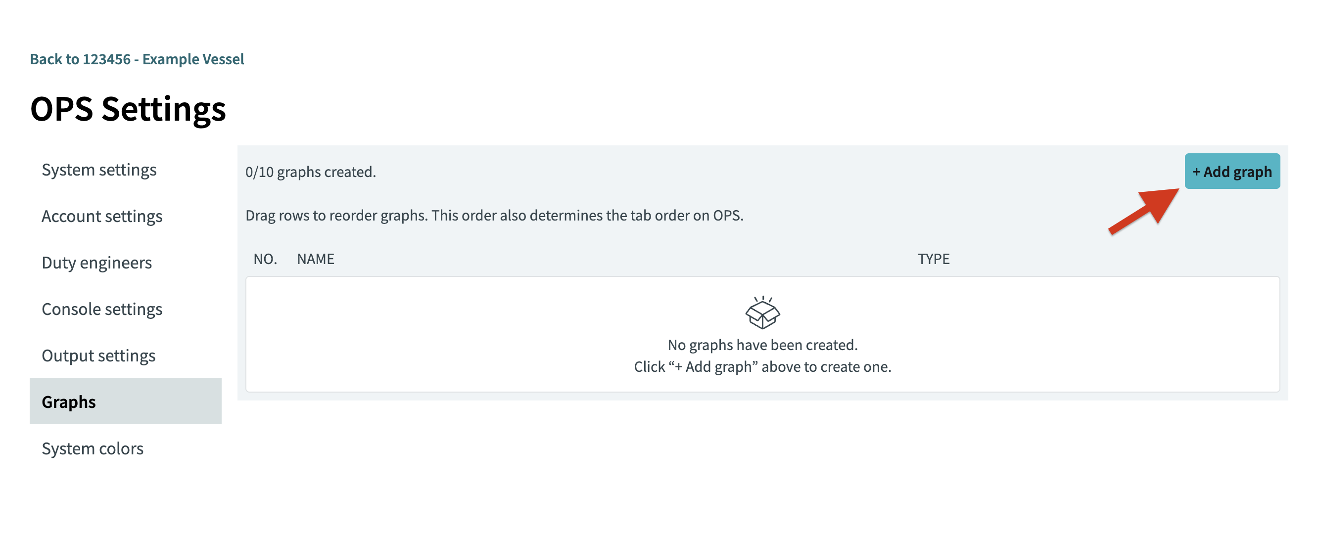 click add graph