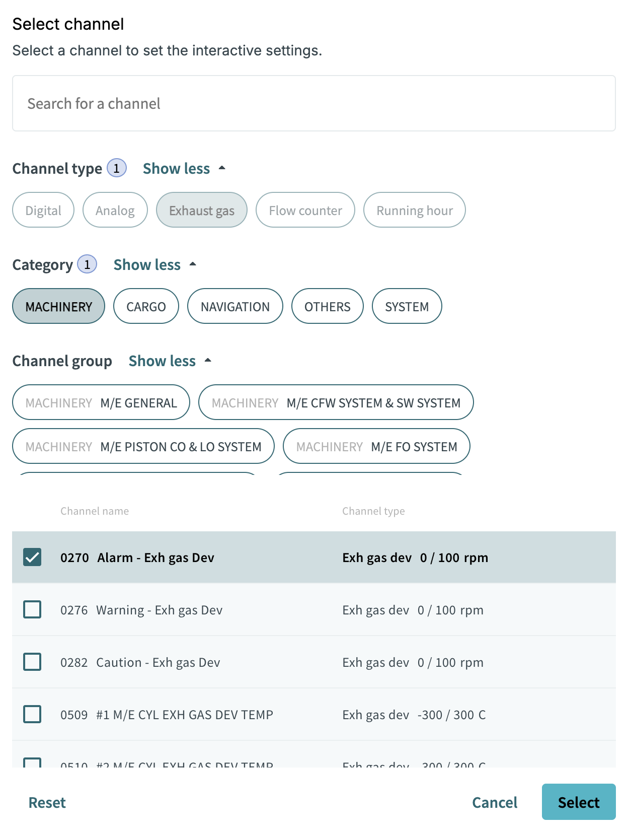 cylinder dev selection
