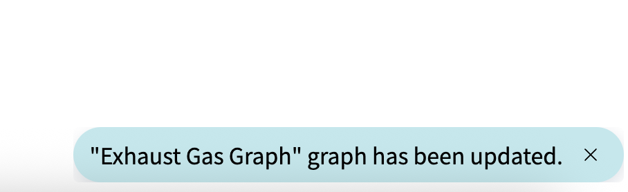 graph updated message bubble