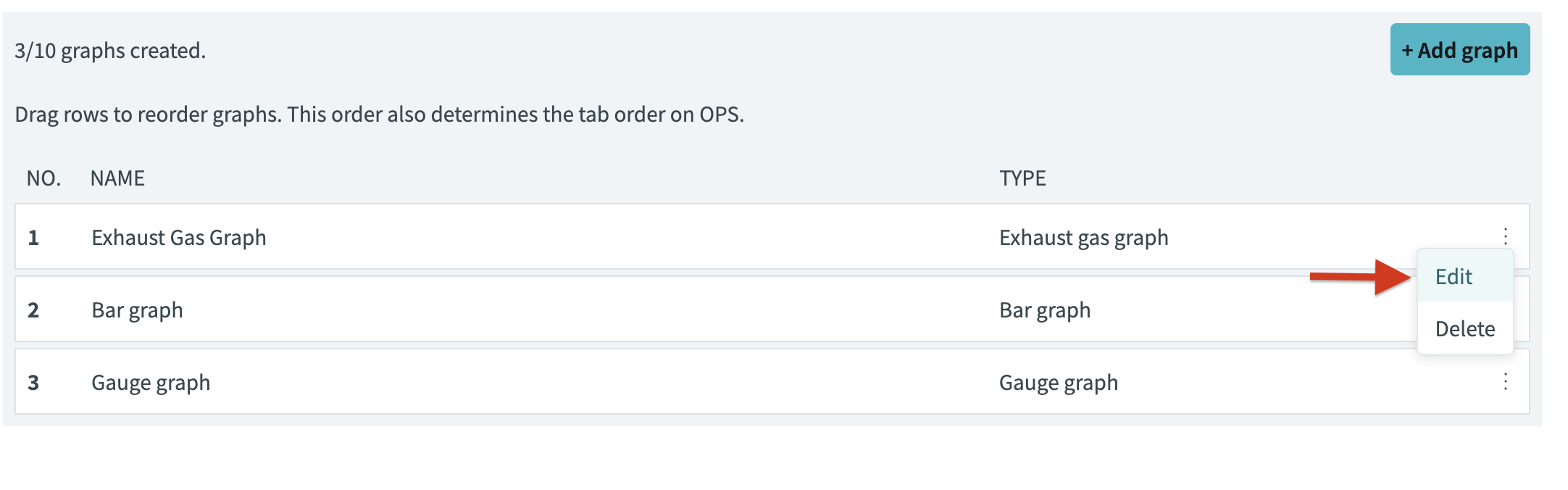 options menu edit