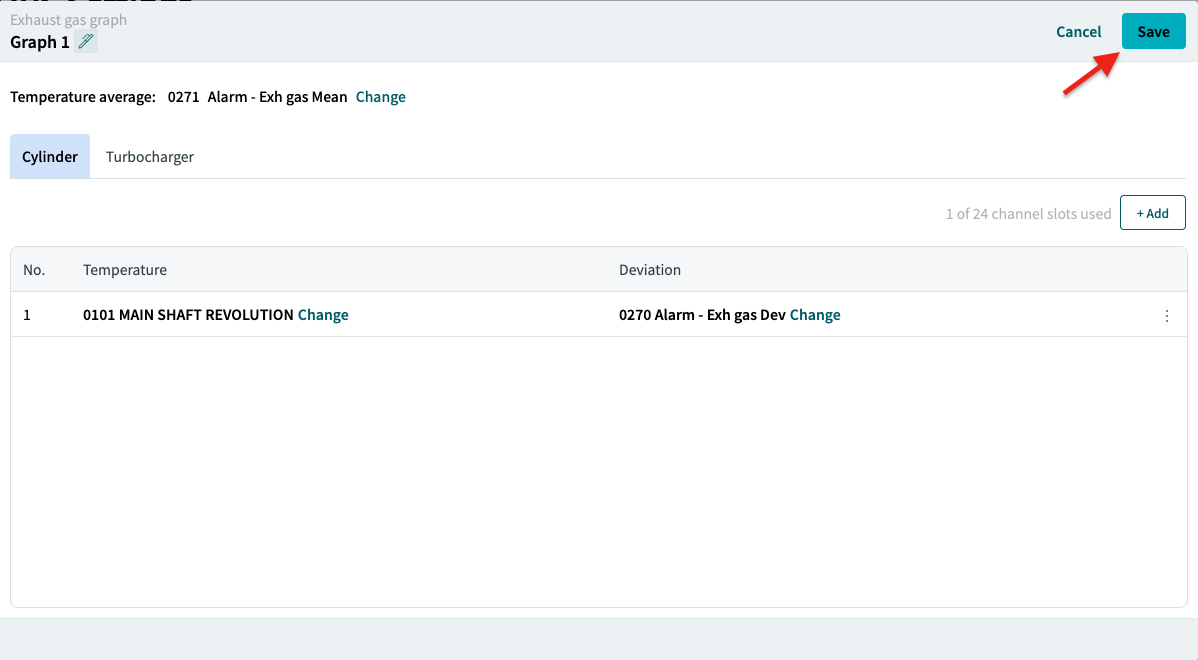 setting save button