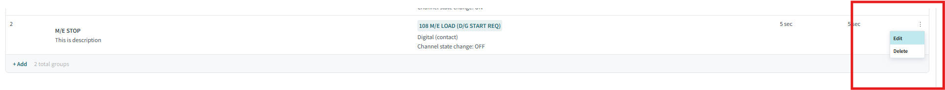 duplicate delete menu