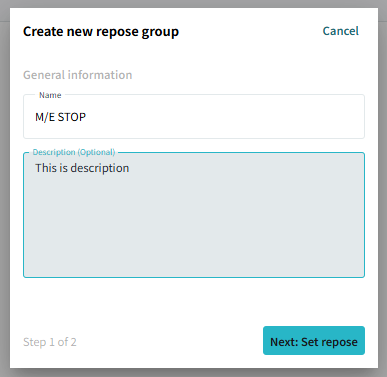 input name and description