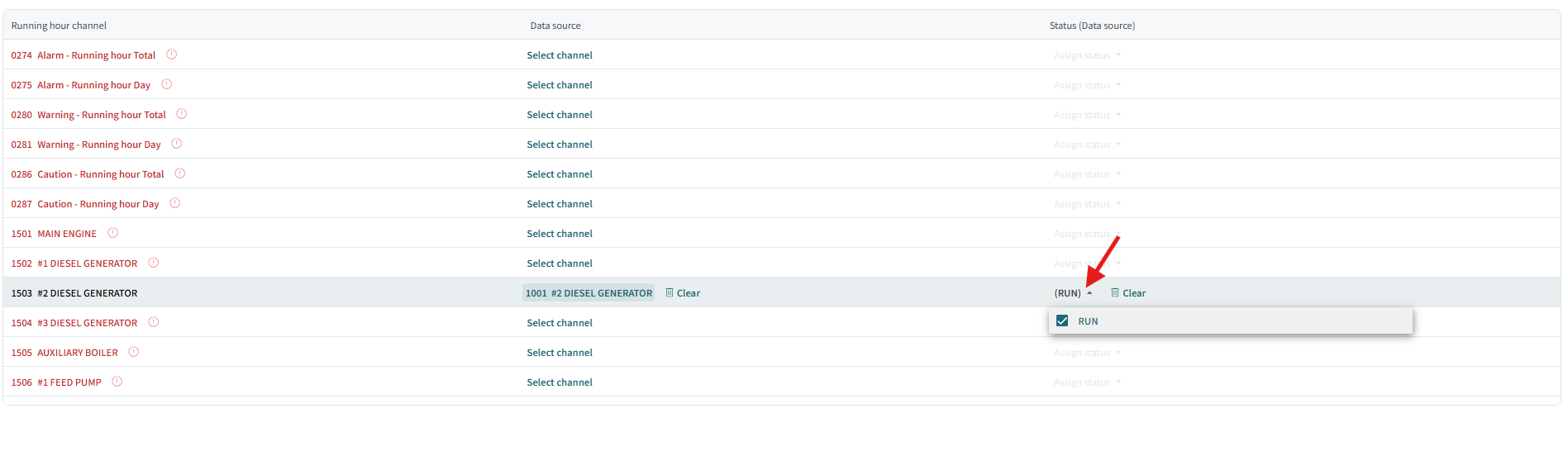 assign status