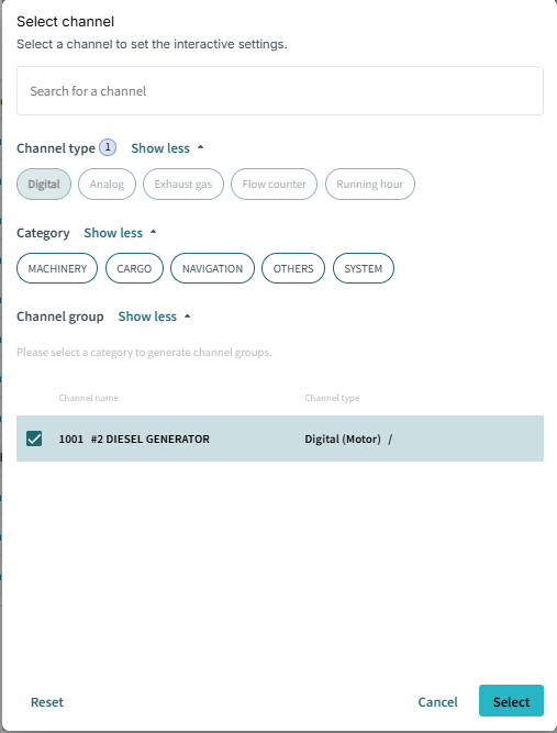 select source channel