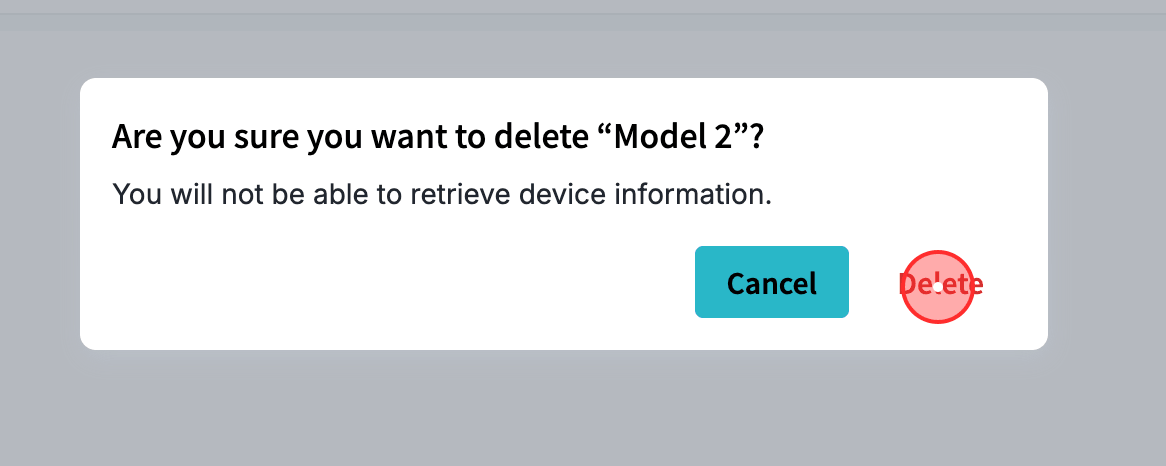 confirm you want to delete