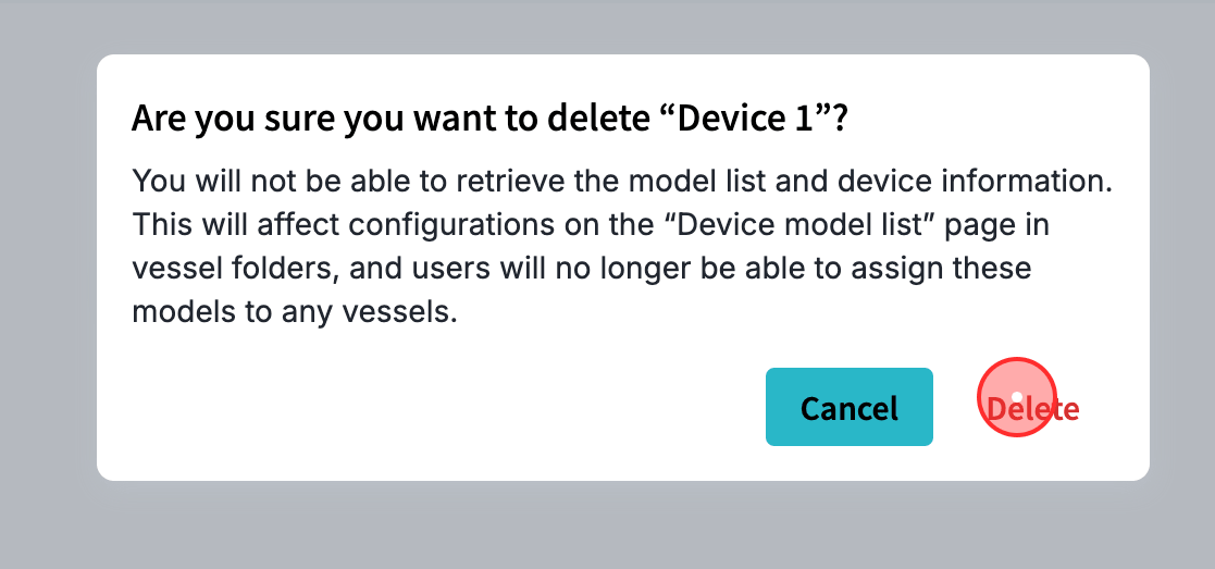 confirm you want to delete
