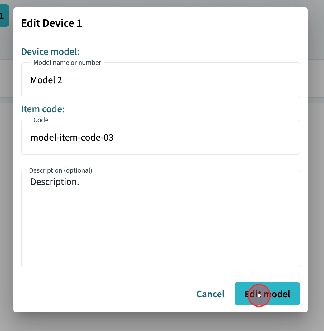after updating click on edit model button